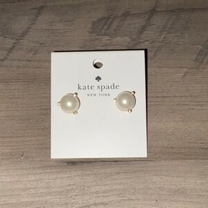 NWT Kate Spade Gold and Cream Pearl Earrings
